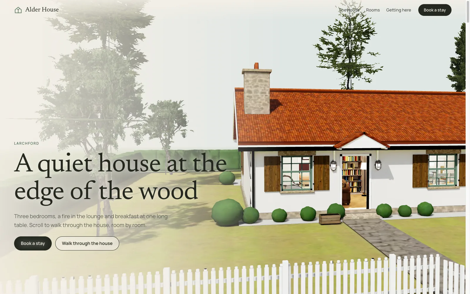 Bed & breakfast template, Website
